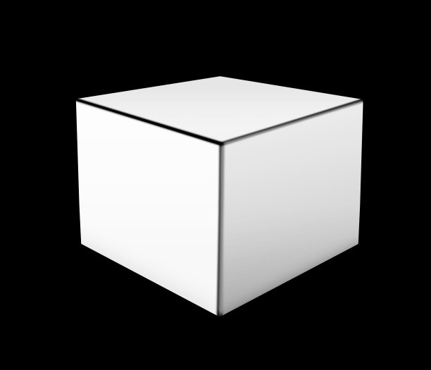 白色盒子在黑色背景上的插图图片下载