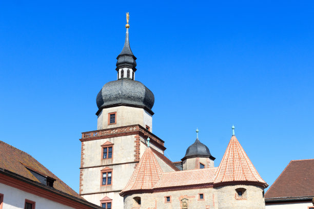 德国维尔茨堡Marienberg城堡的Scherenbergtor图片下载