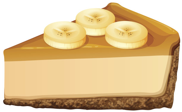 一片香蕉芝士蛋糕图片下载