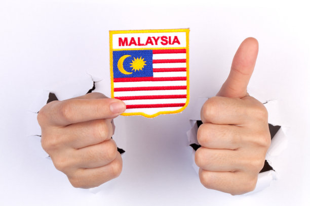 手持马来西亚国旗的女子图片下载