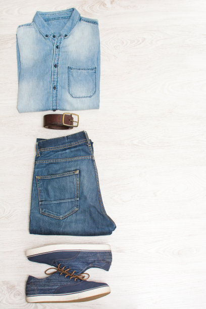 木纹牛仔衣服图片下载