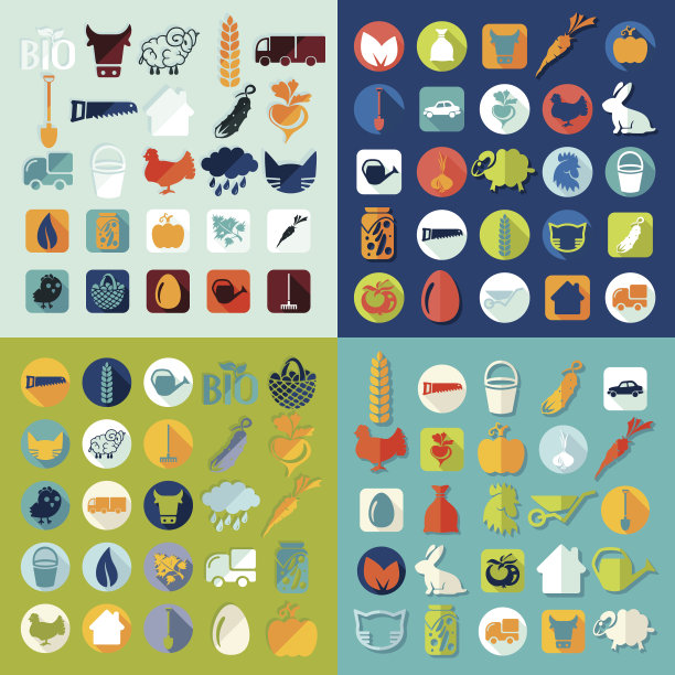 一套农业图标图片下载