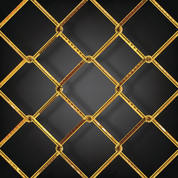 金色的铁丝栅栏图片下载