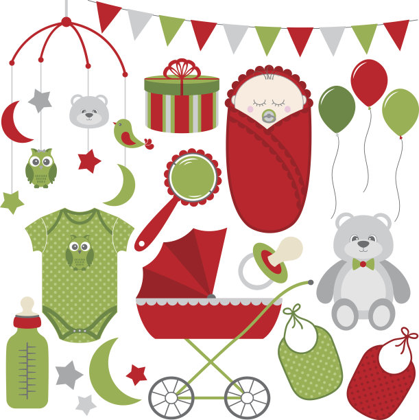 圣诞宝贝设置素材图片