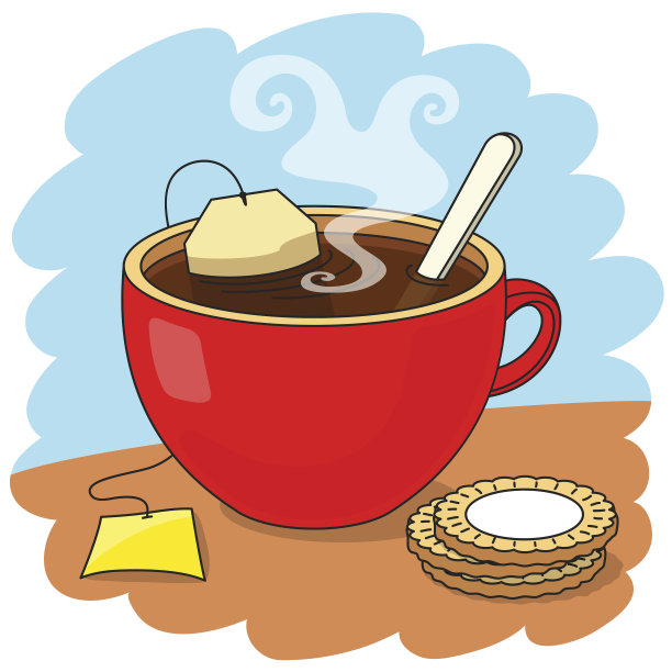 一杯茶和饼干图片下载