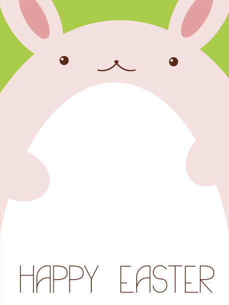 矢量背景与复活节兔子图片下载