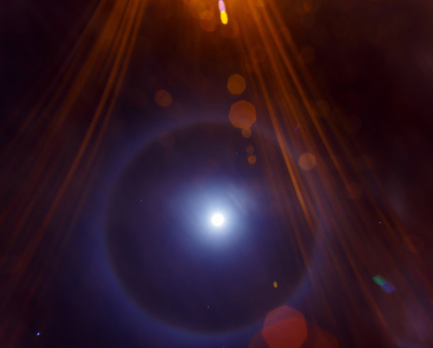 月亮周围的光环或者月亮周围的光环图片下载