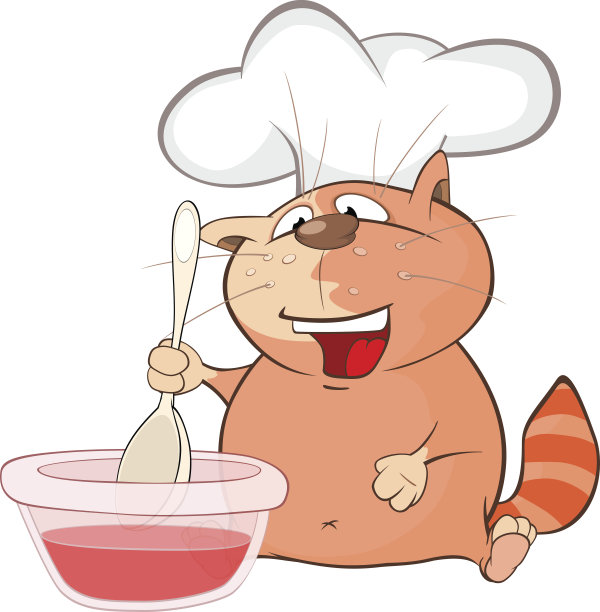 可爱的猫插图。卡通人物图片下载