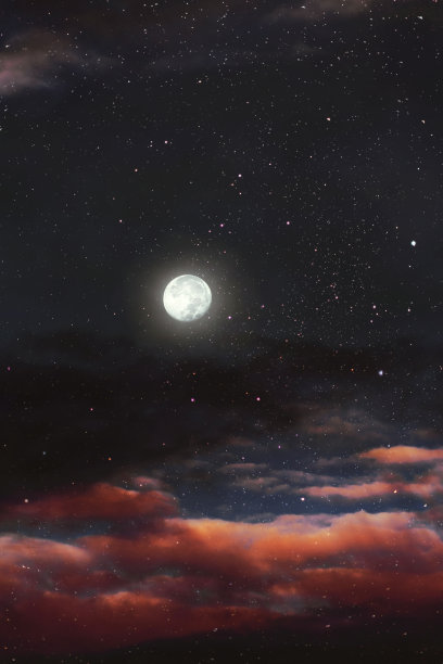 黎明的月亮图片下载