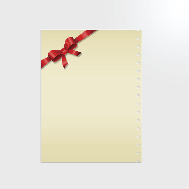 纸上闪亮的红色缎带图片下载