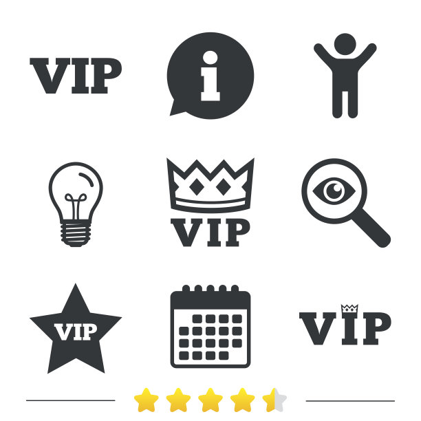VIP图标。非常重要的人物象征。图片下载