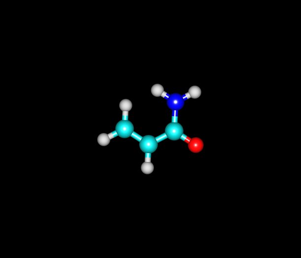 黑色上分离的丙烯酰胺分子图片下载