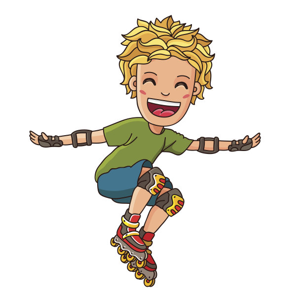 穿着旱冰鞋的男孩图片下载