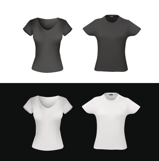 女t恤模板图片下载