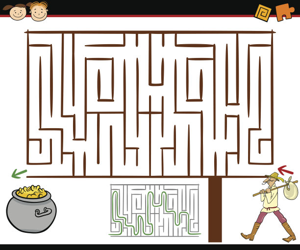 卡通迷宫或迷宫游戏图片下载