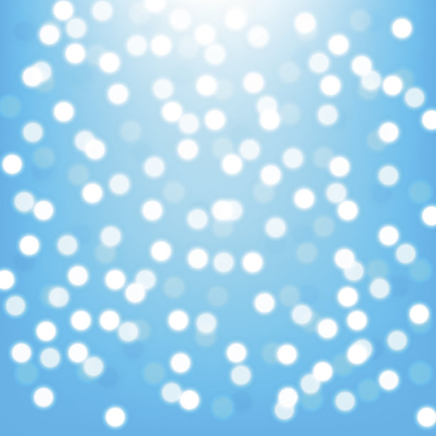 蓝色背景上闪烁的灯光图片下载