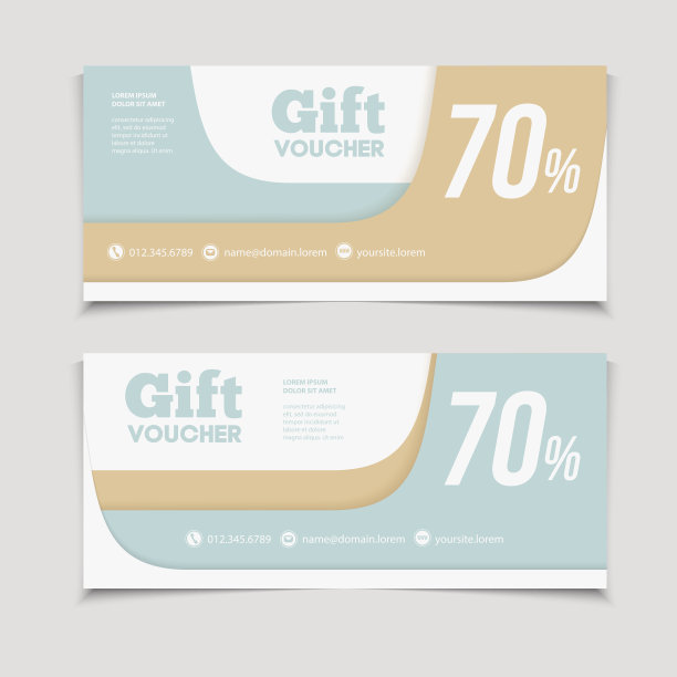 礼品或折扣券模板与现代设计图片下载