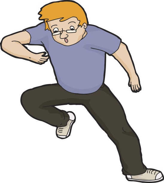 紧张的人绊倒图片下载