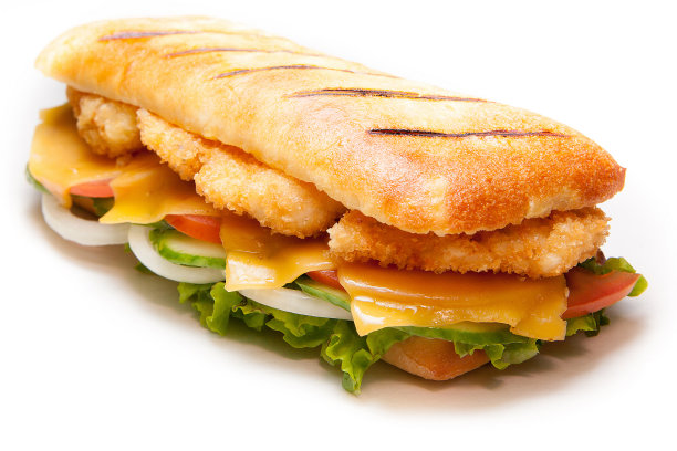 鸡肉pannini三明治图片下载