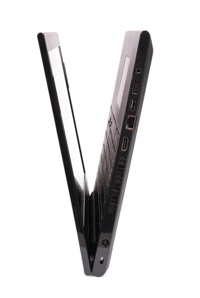 黑色的笔记本电脑剪辑路径图片下载