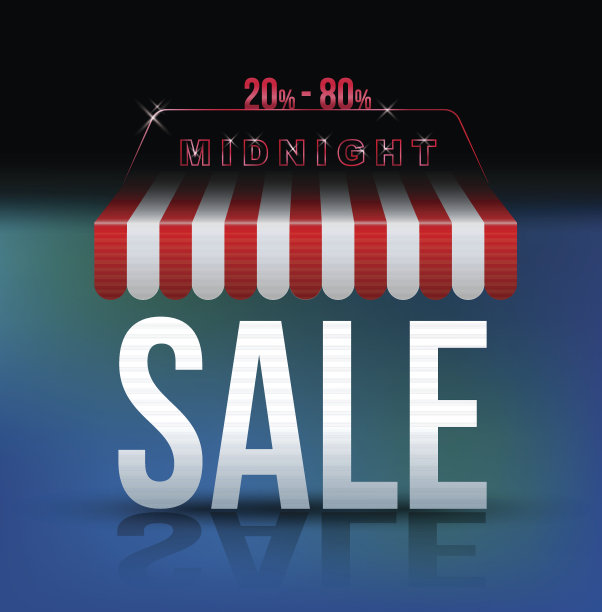 午夜大甩卖横幅遮篷。图片下载