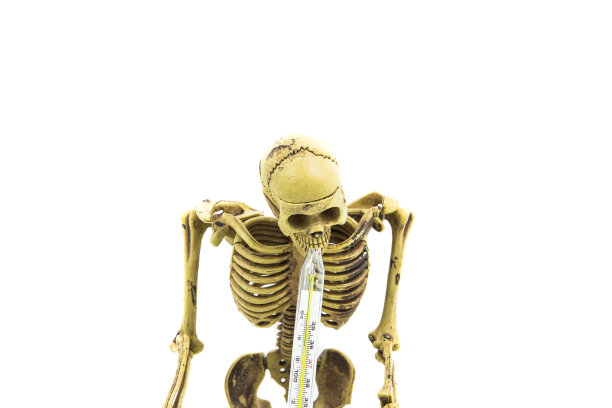 骨架温度计孤立图片下载