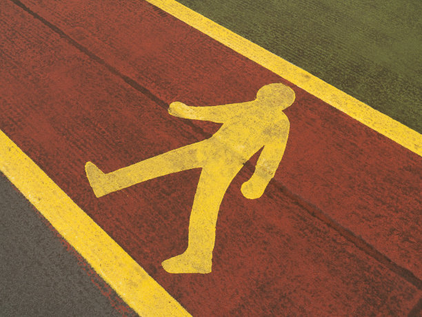 路上行人标志图片下载