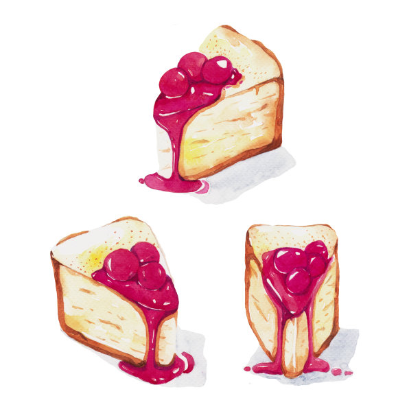 芝士蛋糕配浆果酱图片下载