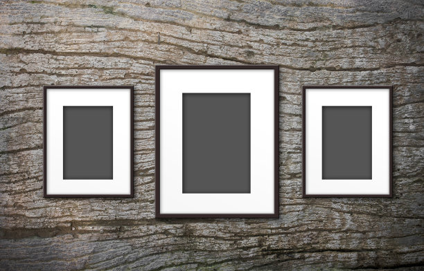 空白相框上的老木头背景图片下载