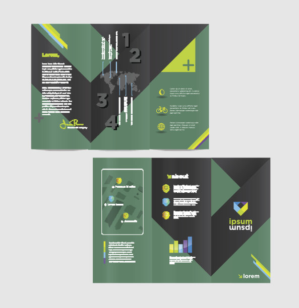 矢量图形优雅的商业宣传册设计为您的公司图片下载