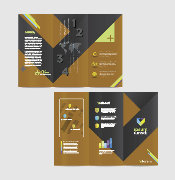 矢量图形优雅的商业宣传册设计为您的公司图片下载