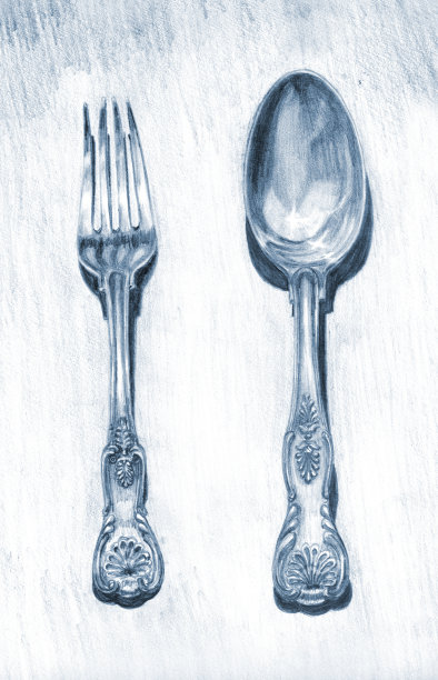 叉子和勺子图片下载