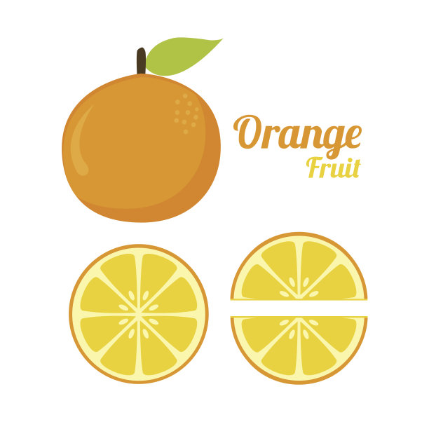 橙色平面向量图片下载