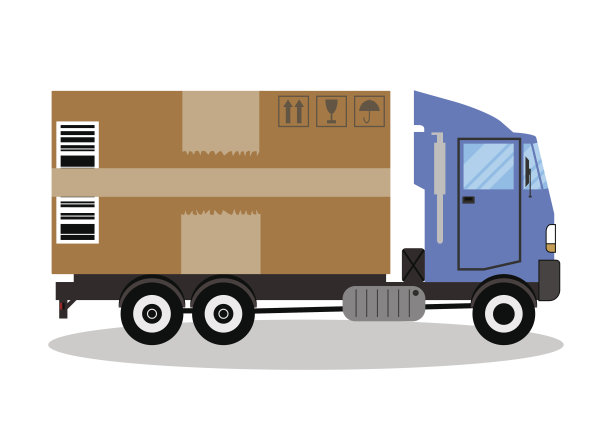 货车和礼品盒包装图片下载