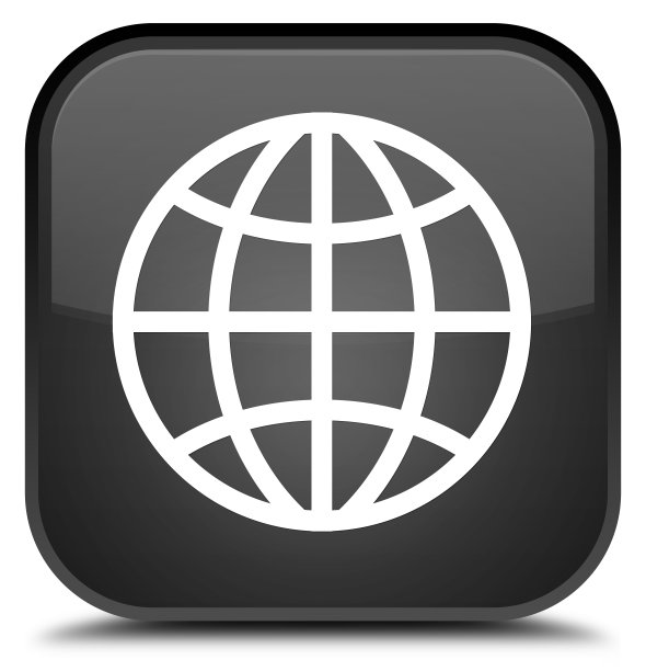 世界图标特殊黑色方形按钮图片下载