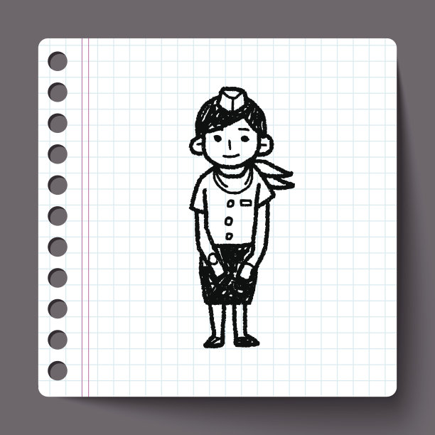 空姐涂鸦图片下载