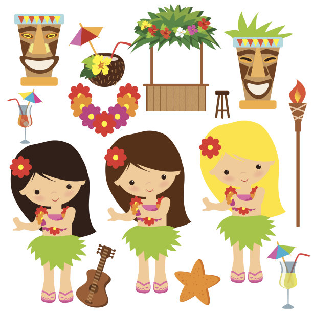 夏威夷的矢量图图片下载