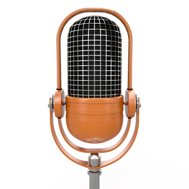 孤立的麦克风,3 d图片下载