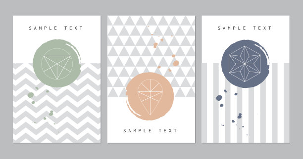 一套卡片为名片，海报或横幅设计图片下载