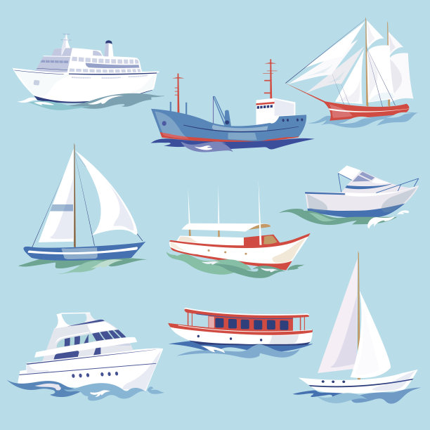 海运船舶集水运和海运图片下载