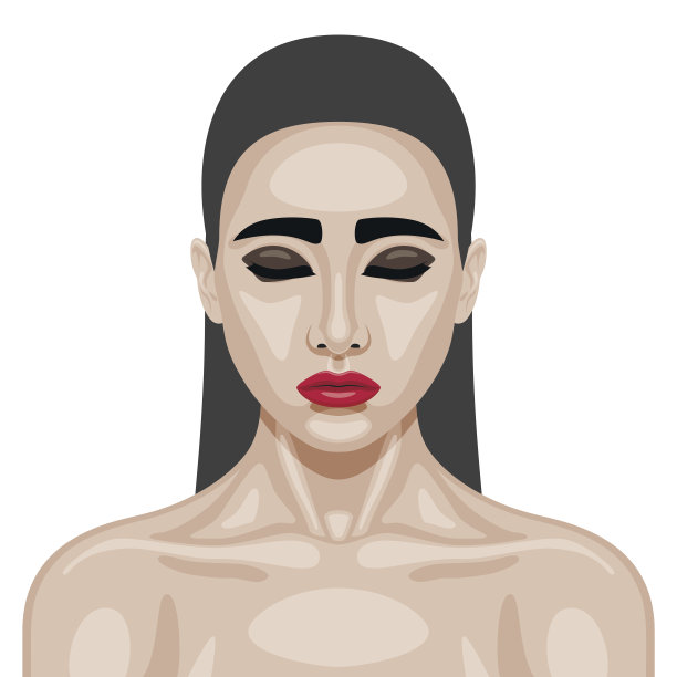 漂亮的年轻女人烟熏眼图片下载