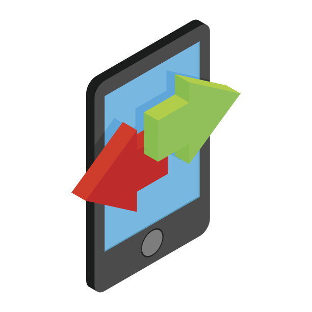 呼入和呼出呼叫等距3d图标图片下载