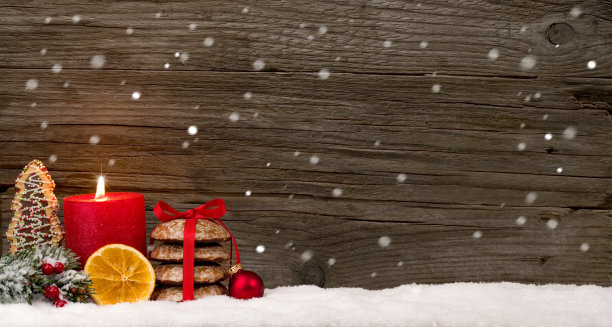 圣诞背景下飘落的雪花素材图片