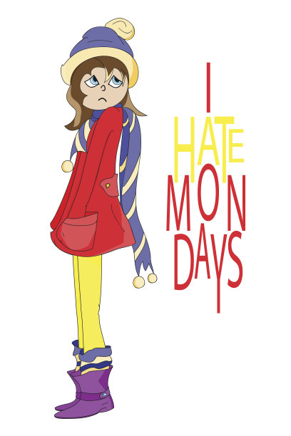 戴蓝帽子的愤怒女孩。图片下载