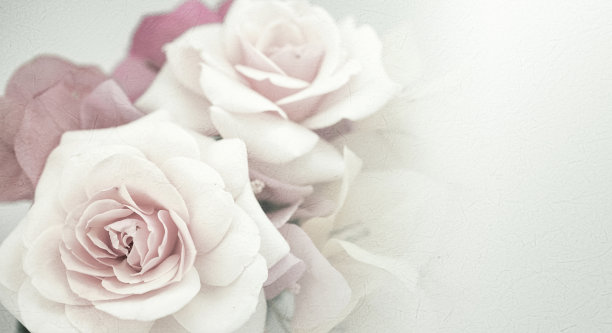 甜美的花在复古的颜色风格的桑树纸纹理素材图片