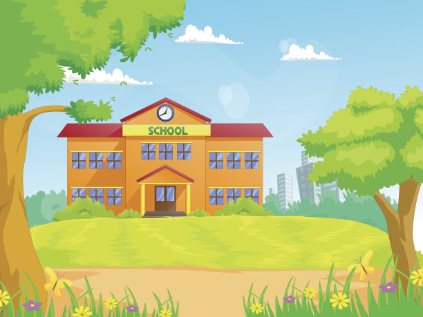 校舍插图图片下载