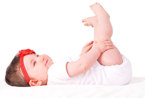 带着红丝带的小女孩。图片下载