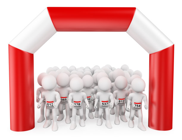 3 d白人。马拉松的开始图片下载