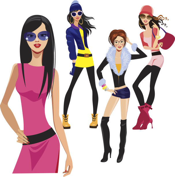 时尚的女孩图片下载