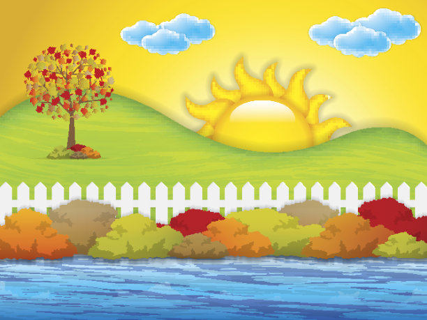 秋天的花园图片下载